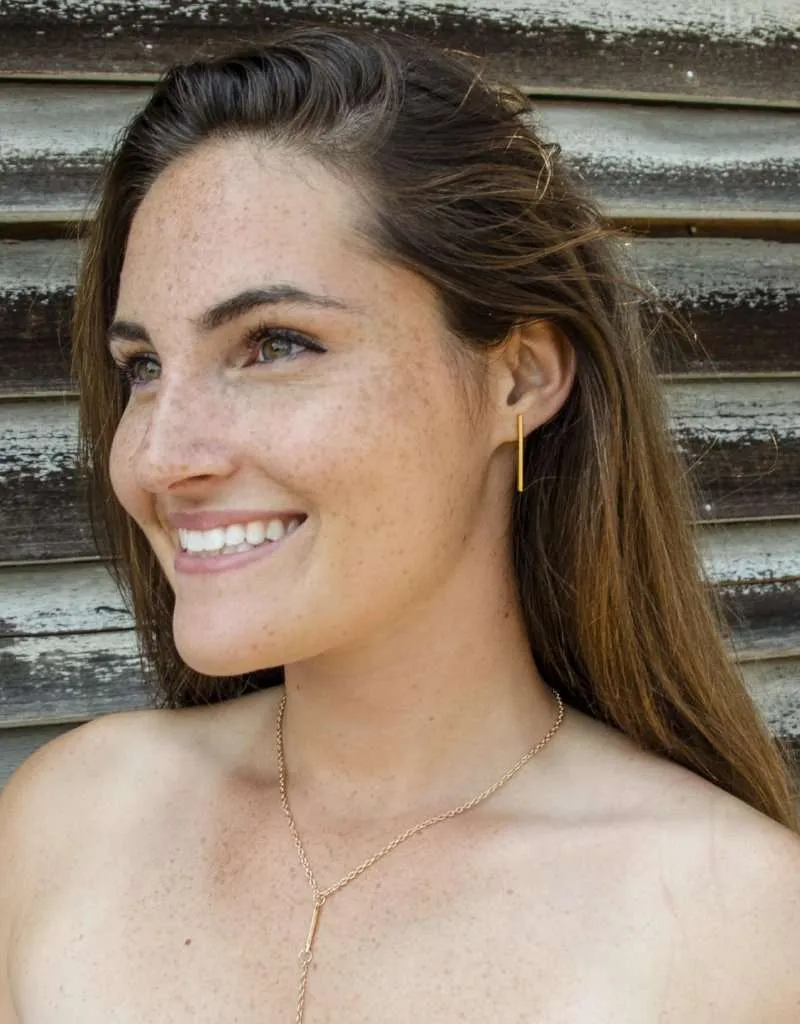 Olimpia 14K Gold Stud Earrings