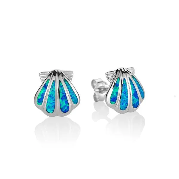 Opal Oyster Shell Earrings