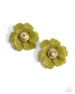 Organic Growth - Green Earrings