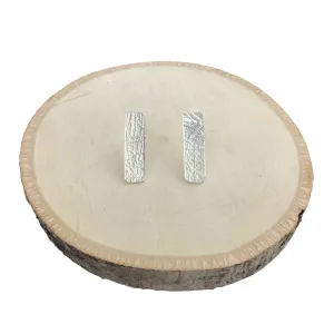 Organic Texture Rectangle Earrings