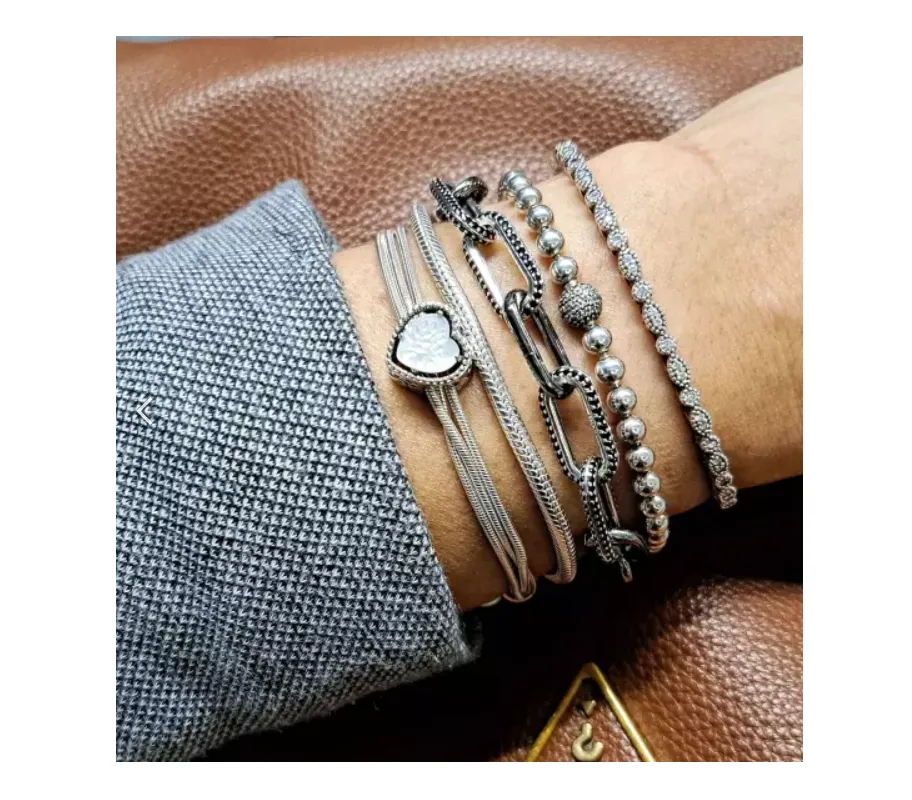 Pandora Beads & Pavé Bracelet