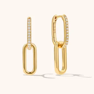 Pave Link Hoops