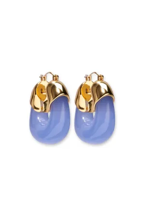 PERIWINKLE ORGANIC HOOP EARRINGS