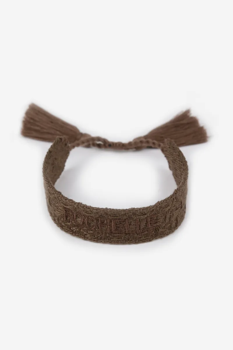 Personalised Woven Bracelet - Mocha