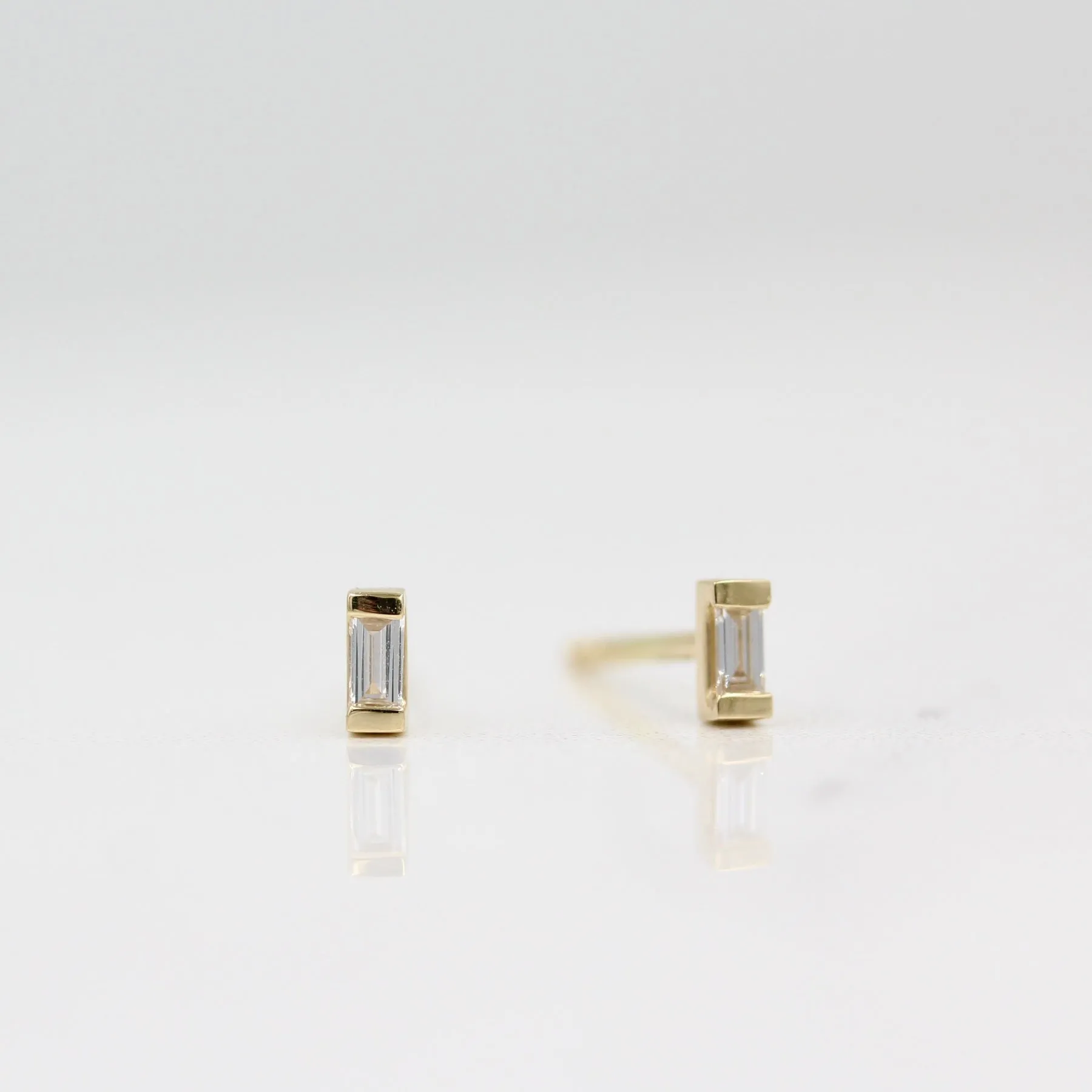 Petite Baguette Diamond Earrings