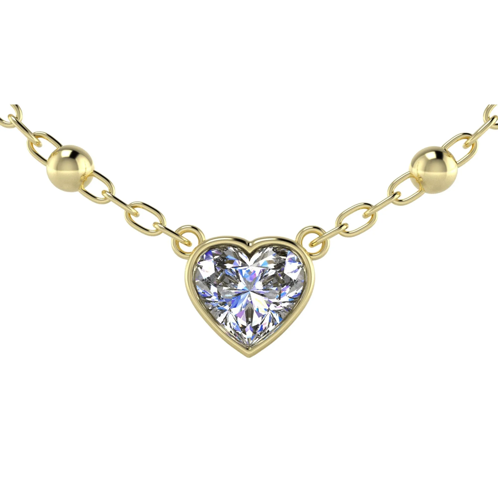 Petite Bezel Solitaire Diamond Necklace