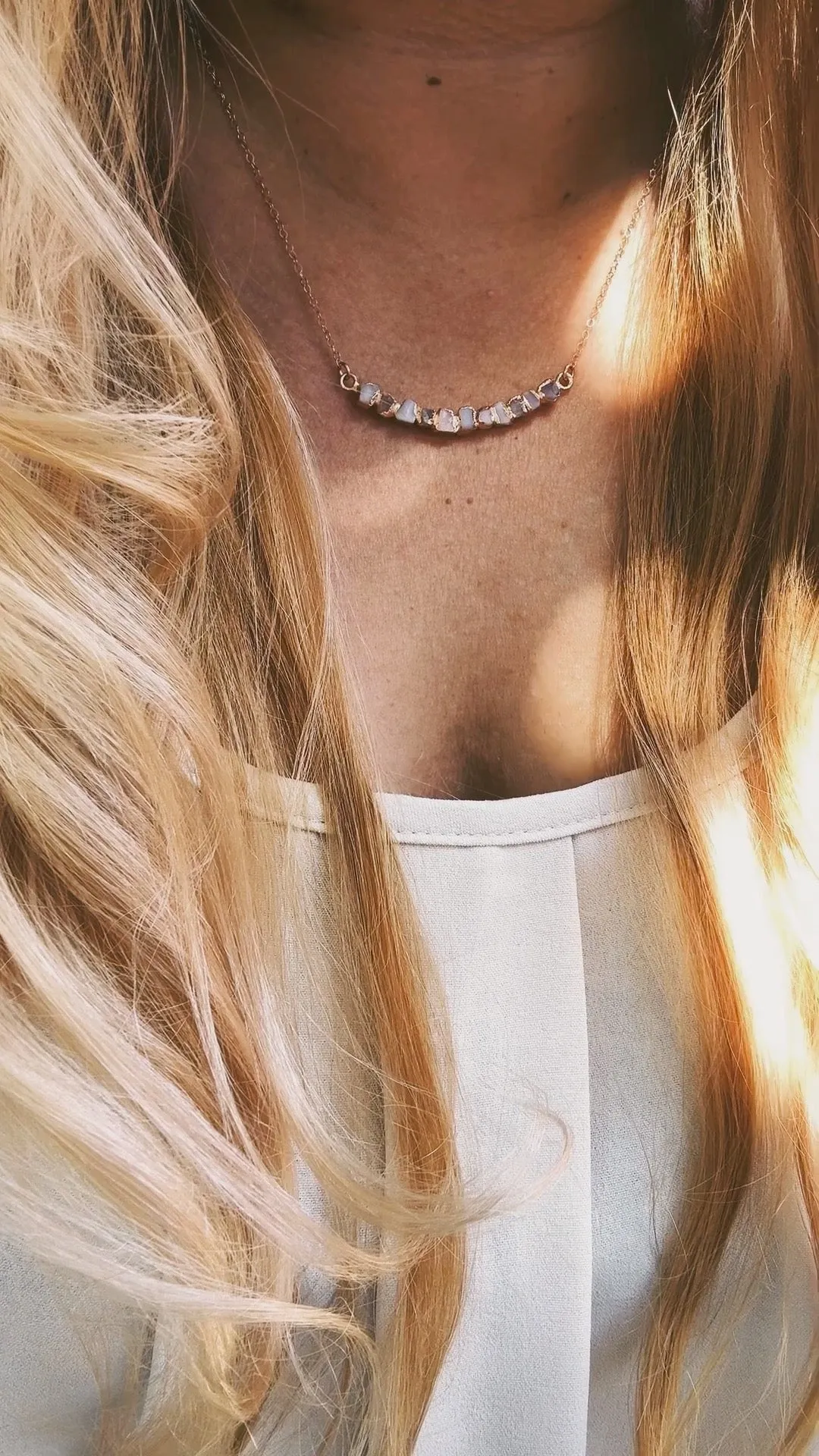 Pink Opal Riverbend Necklace
