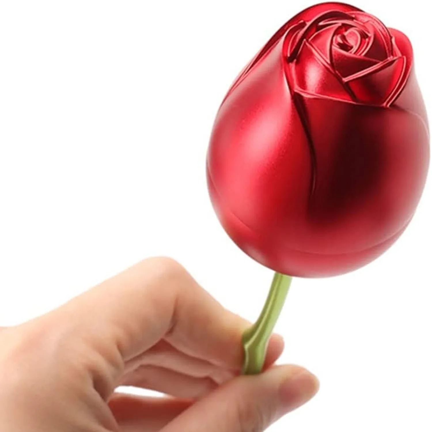 Red Rose Couple Rings Box - Elegant Design (Rings Not Included)