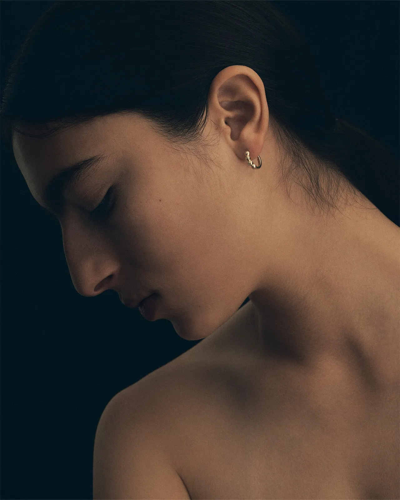 Relic XI Huggie Earrings Diamond Solid Gold