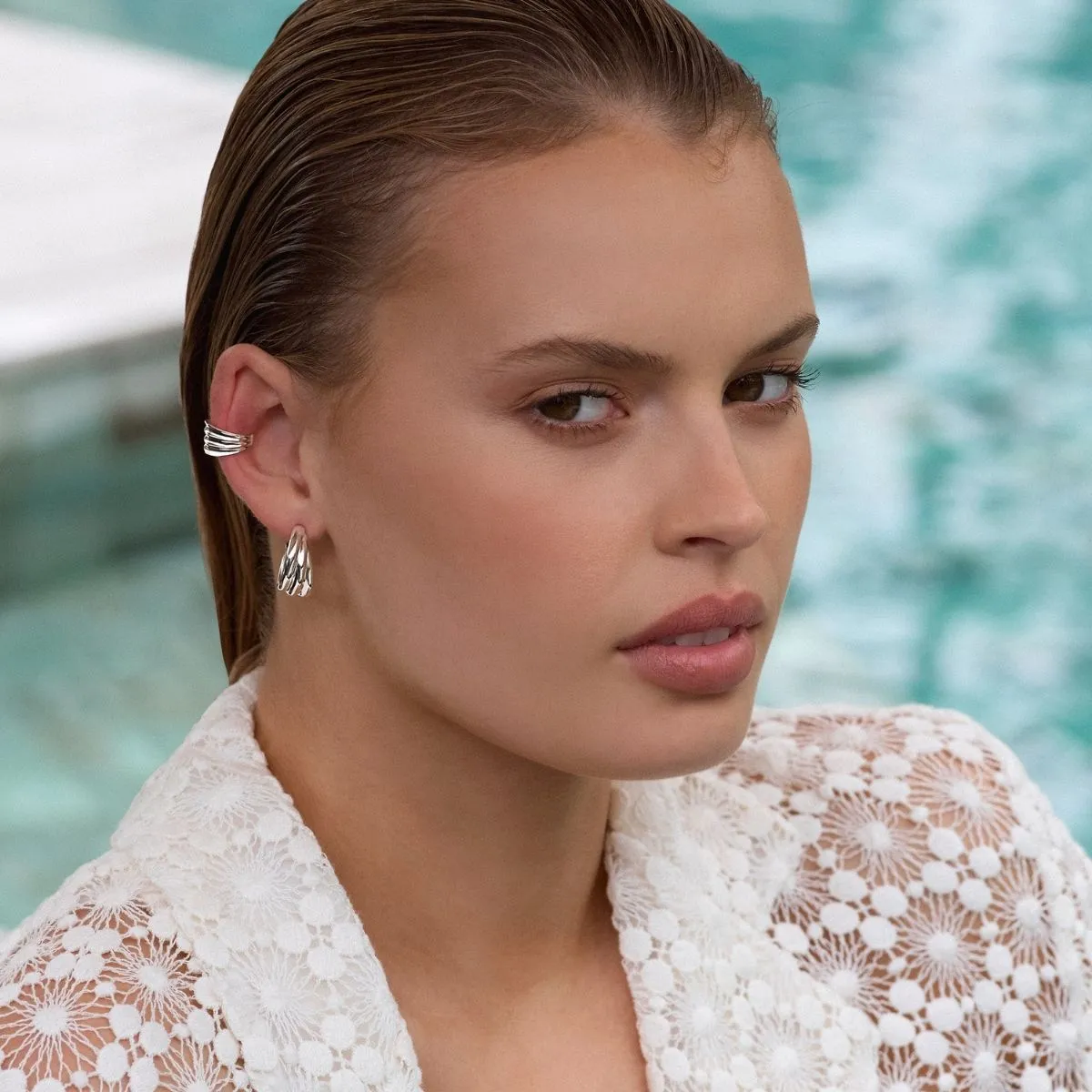 Ripple Hoop Earring