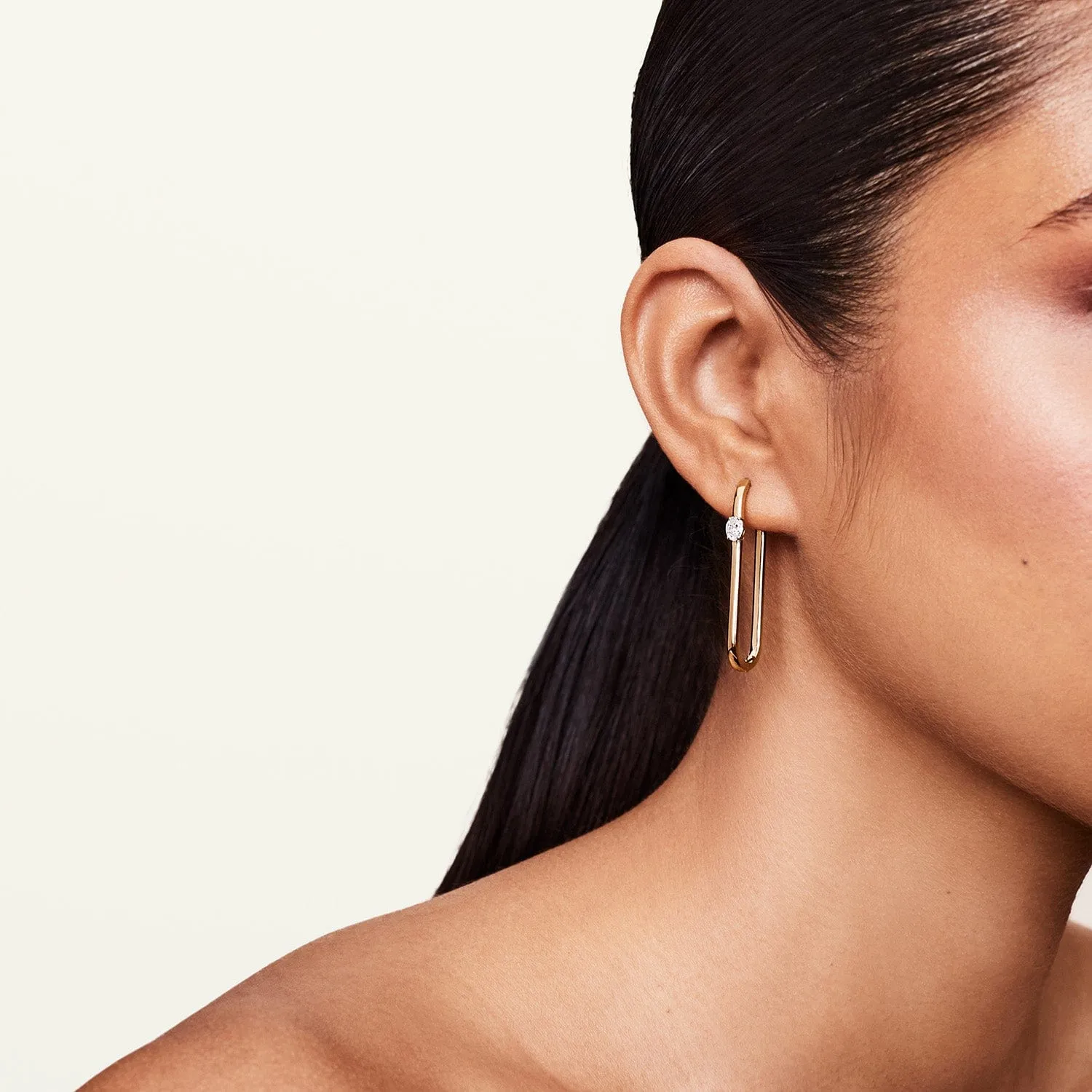 Rumi Solitaire Diamond Long Earring