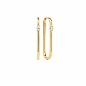 Rumi Solitaire Diamond Long Earring