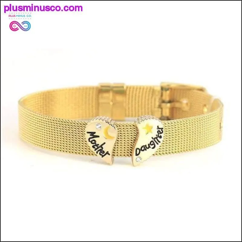 Silver & Gold LOVERS SET Mesh Bracelet Stainless Steel