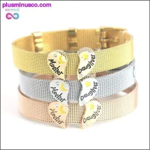 Silver & Gold LOVERS SET Mesh Bracelet Stainless Steel