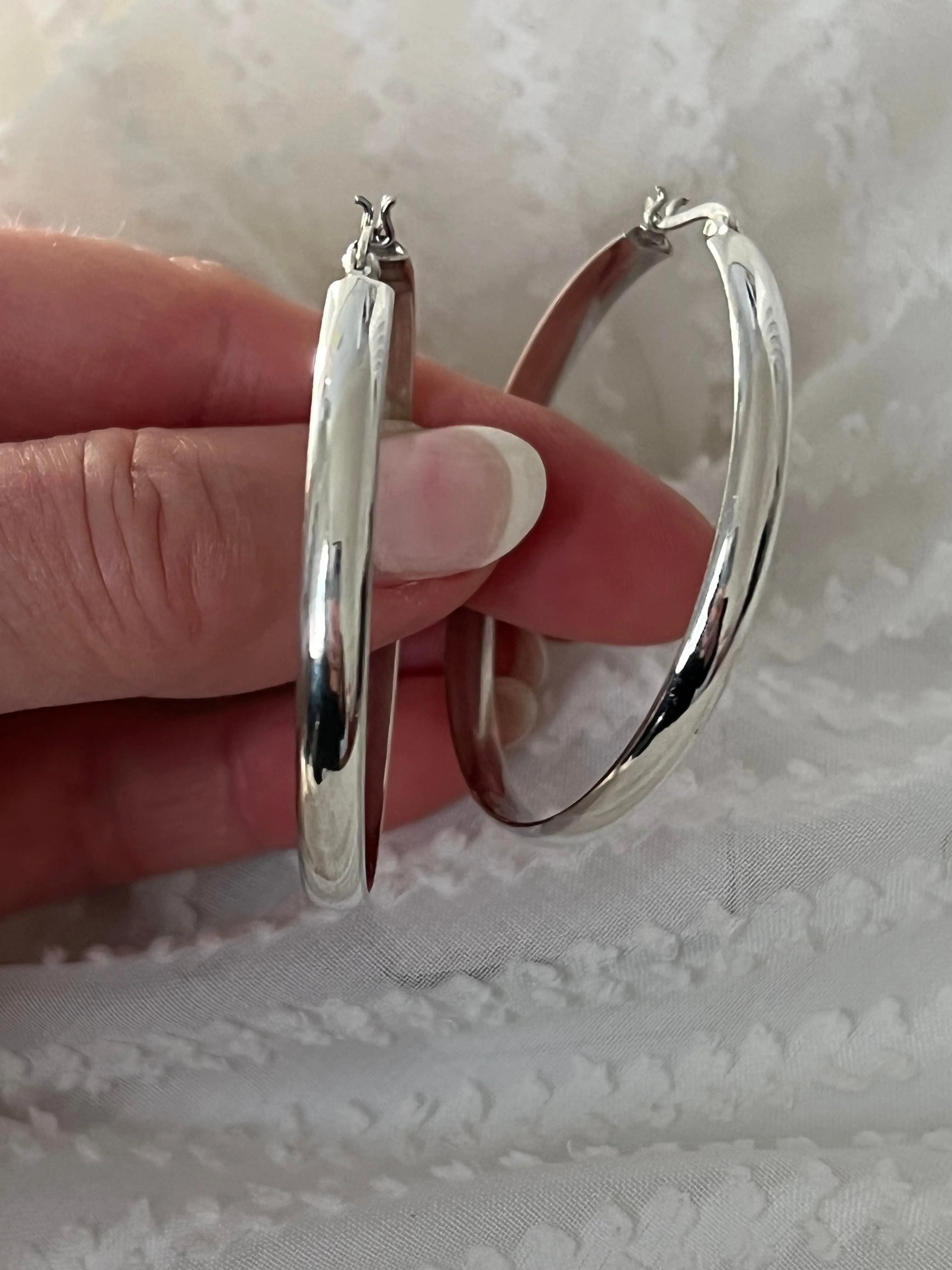 Silver Hoops