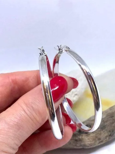 Silver Hoops