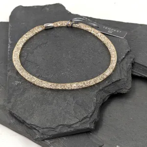 Simple encased crystal mesh necklace