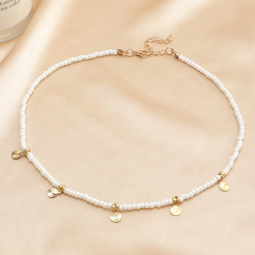 Simple Five-pointed Star Moon Necklace Girl