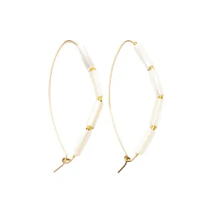Slider Mother-of-Pearl Hoops