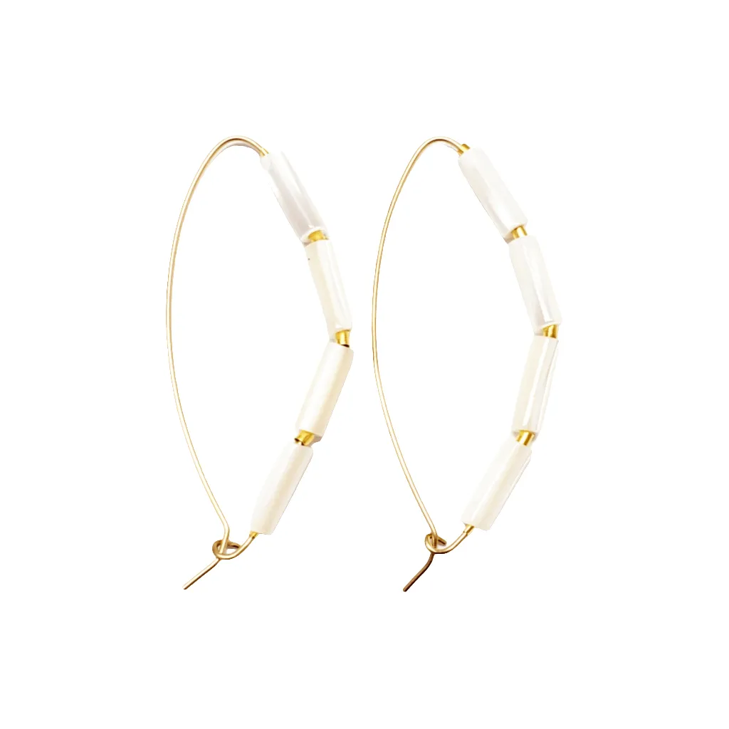 Slider Mother-of-Pearl Hoops