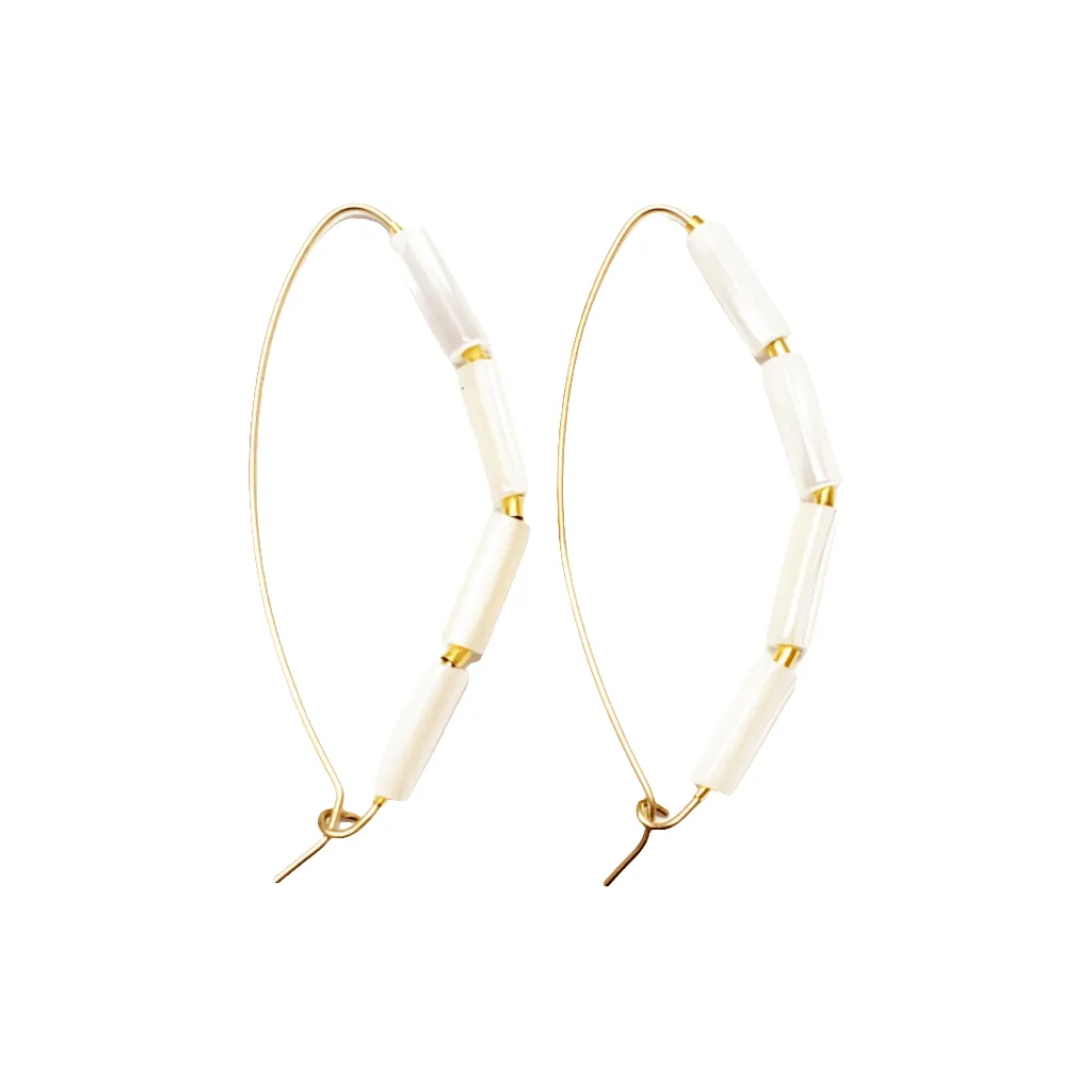 Slider Mother-of-Pearl Hoops