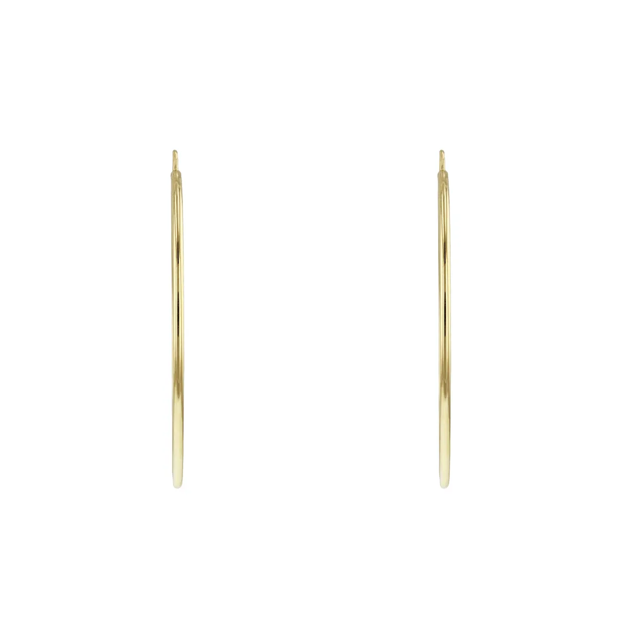 Soleil Collection 40mm Plain Flexible Hoop Earrings | 9K Solid Yellow Gold
