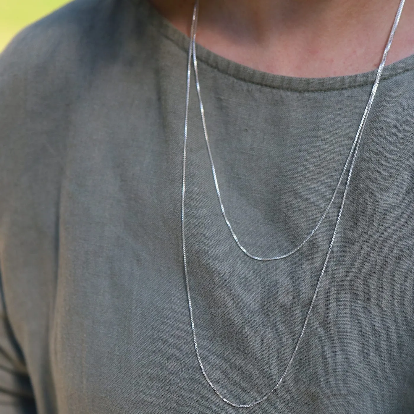 Sterling Silver Box Chain - 24"