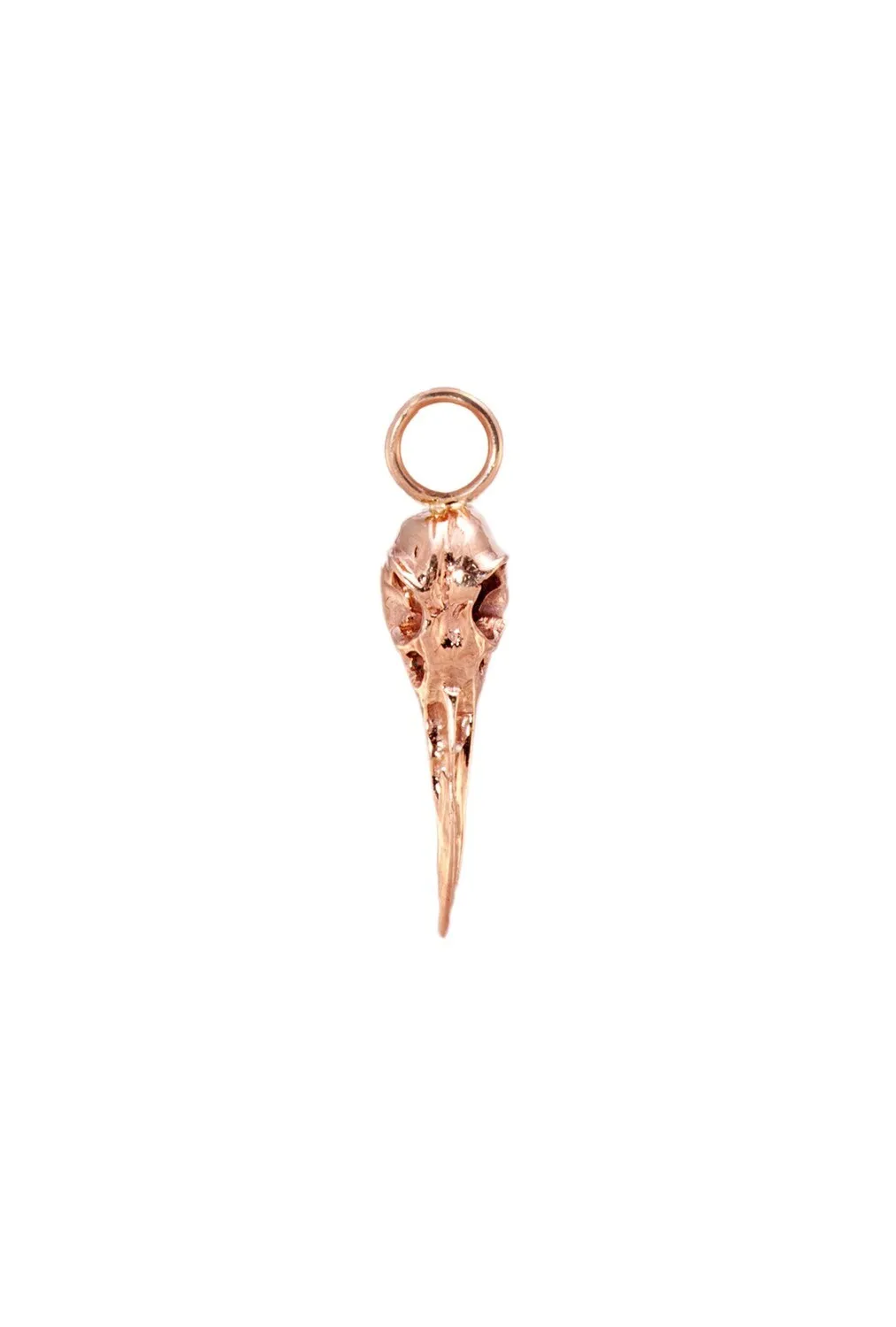 Sunbird Skull Gold Earring Charm