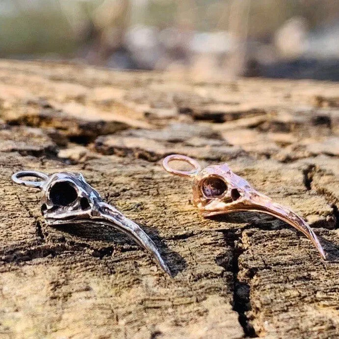Sunbird Skull Gold Earring Charm