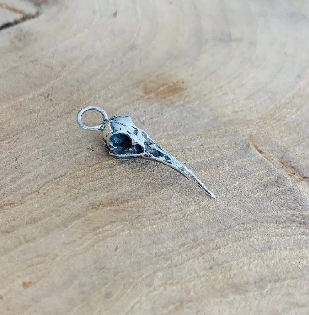 Sunbird Skull Gold Earring Charm