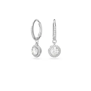 Swarovski Rhodium Plated Pavé Constella Drop Earrings