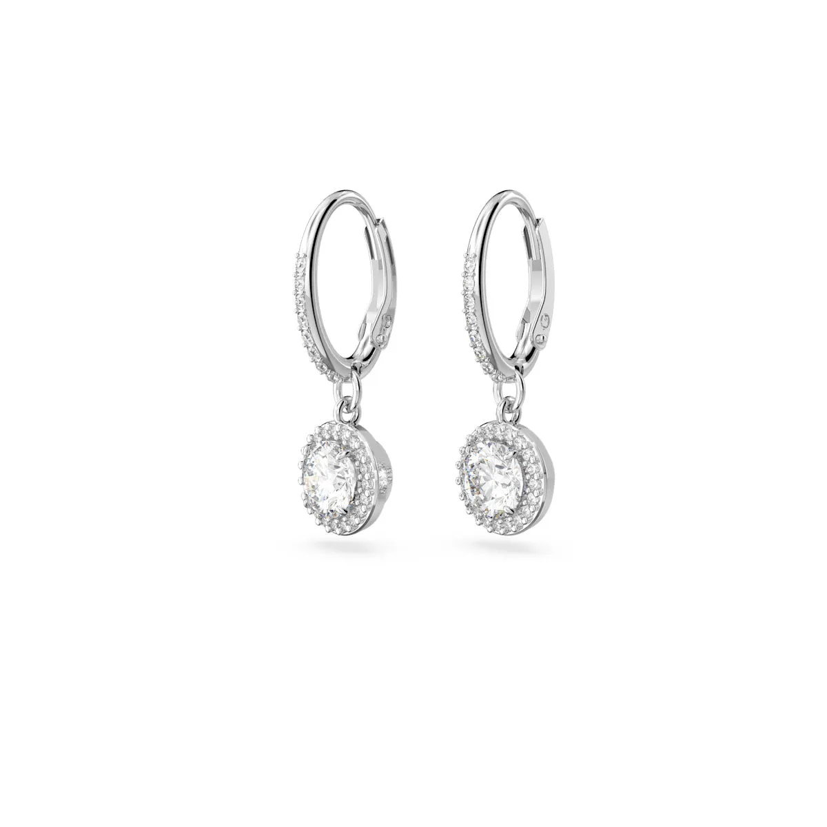Swarovski Rhodium Plated Pavé Constella Drop Earrings