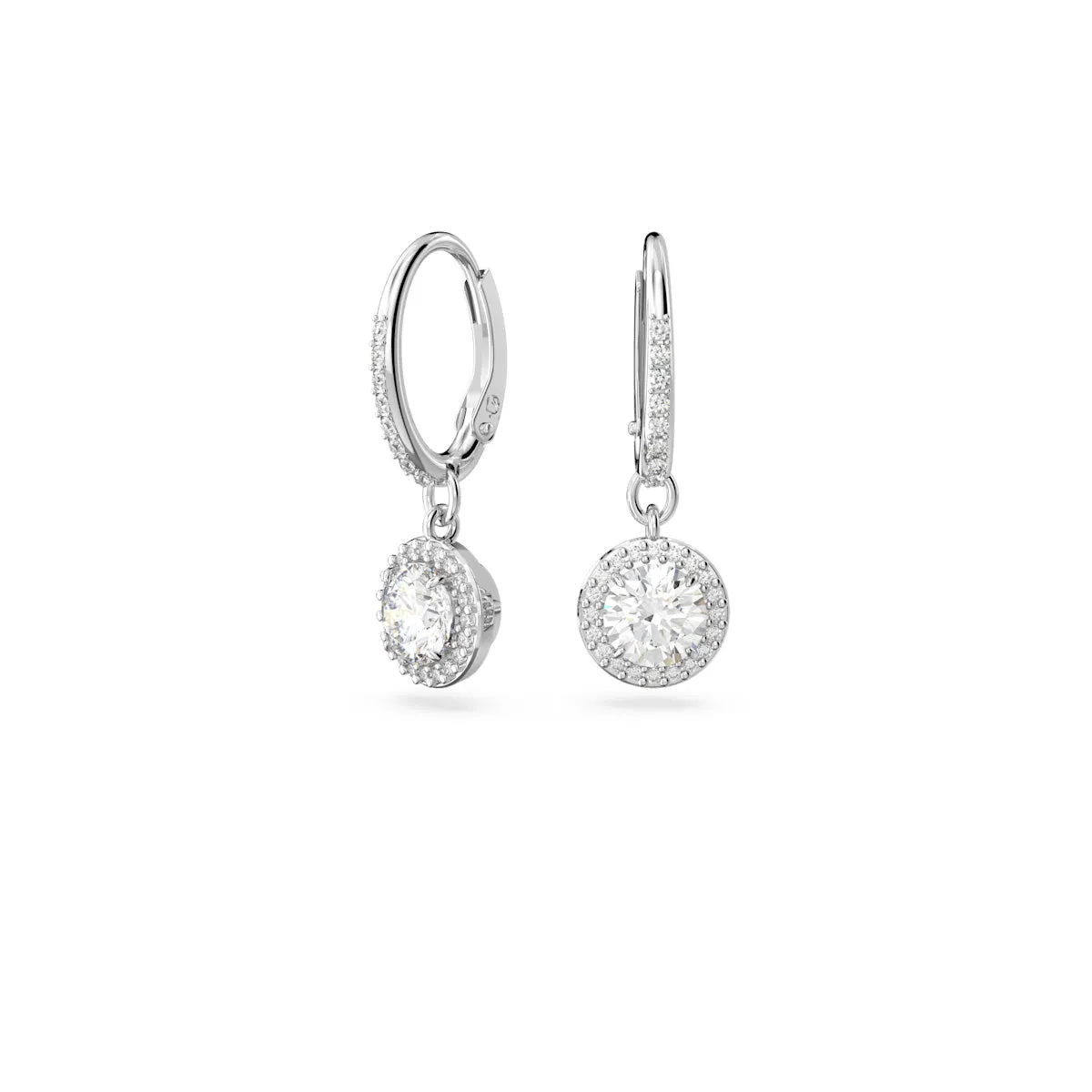 Swarovski Rhodium Plated Pavé Constella Drop Earrings
