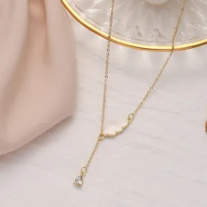 Temperament Simple Angel Wings Necklace Female Net Red Crystal