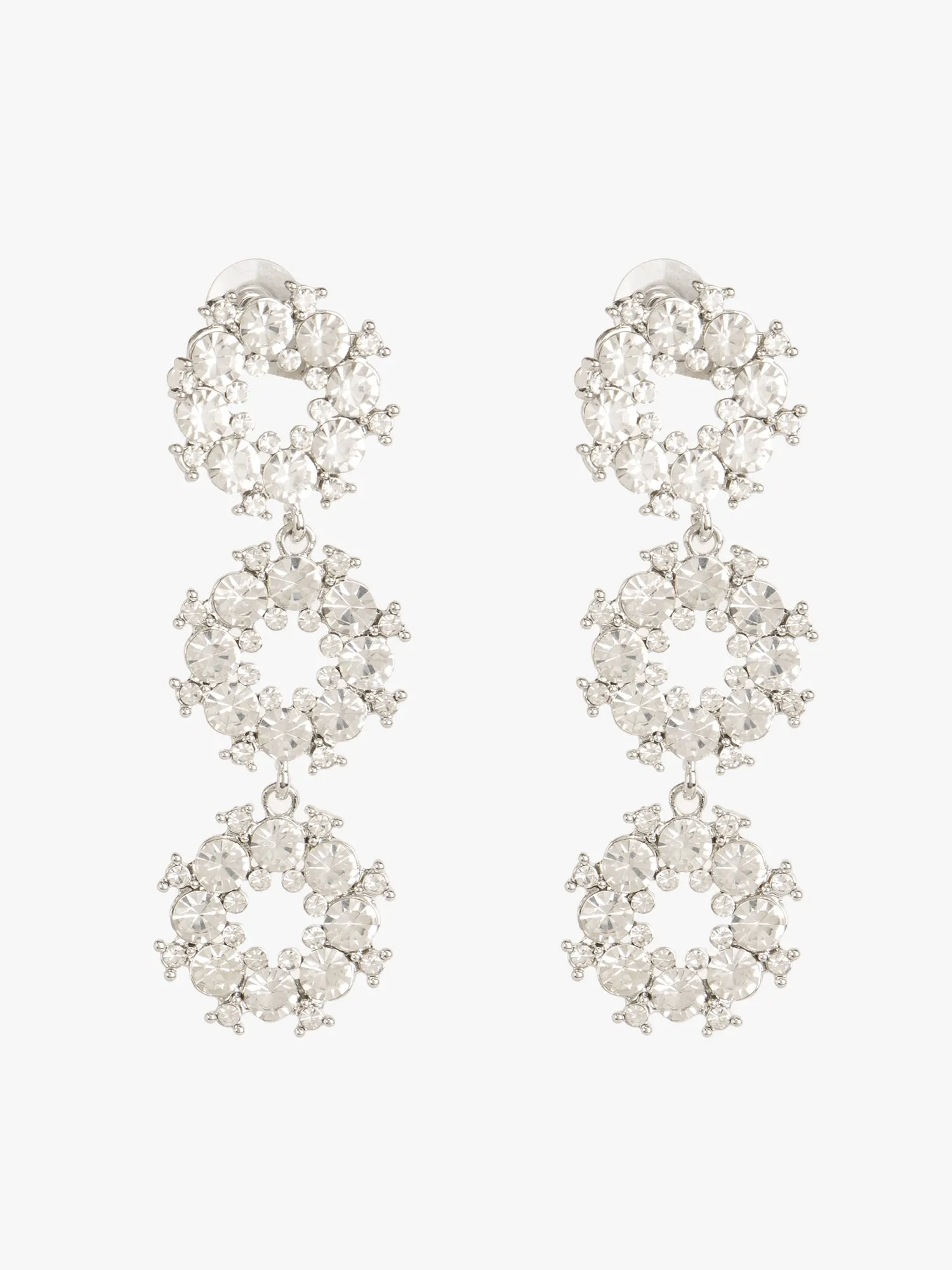 Trinity Circle Gem Earrings