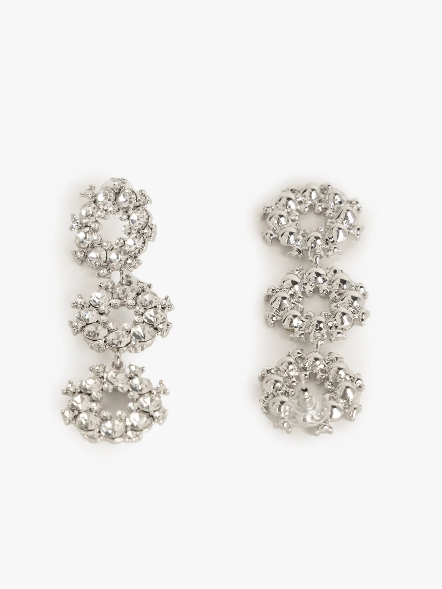 Trinity Circle Gem Earrings