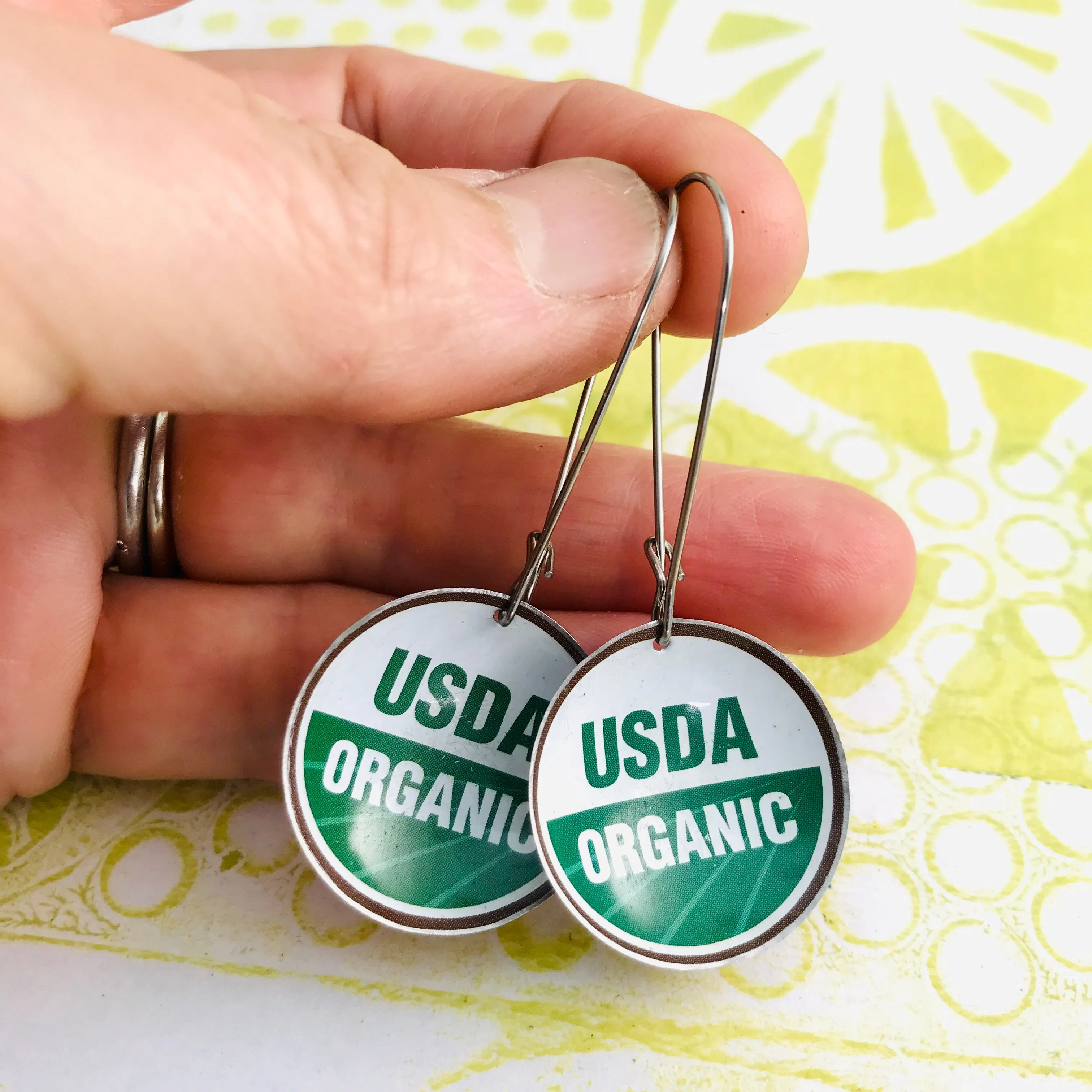 USDA Organic Medium Basin Earrings