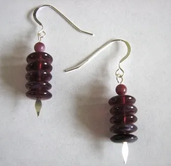 Vintage Deep Purple Earrings