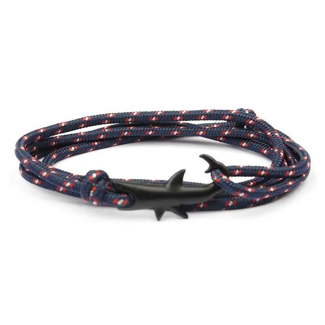 West Anchor Navy Jaws Bracelet (Black)