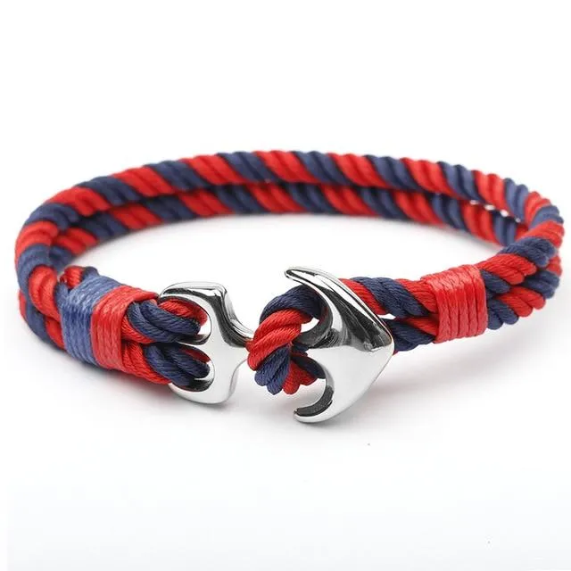 West Anchor Orange-Blue Anchor Bracelet