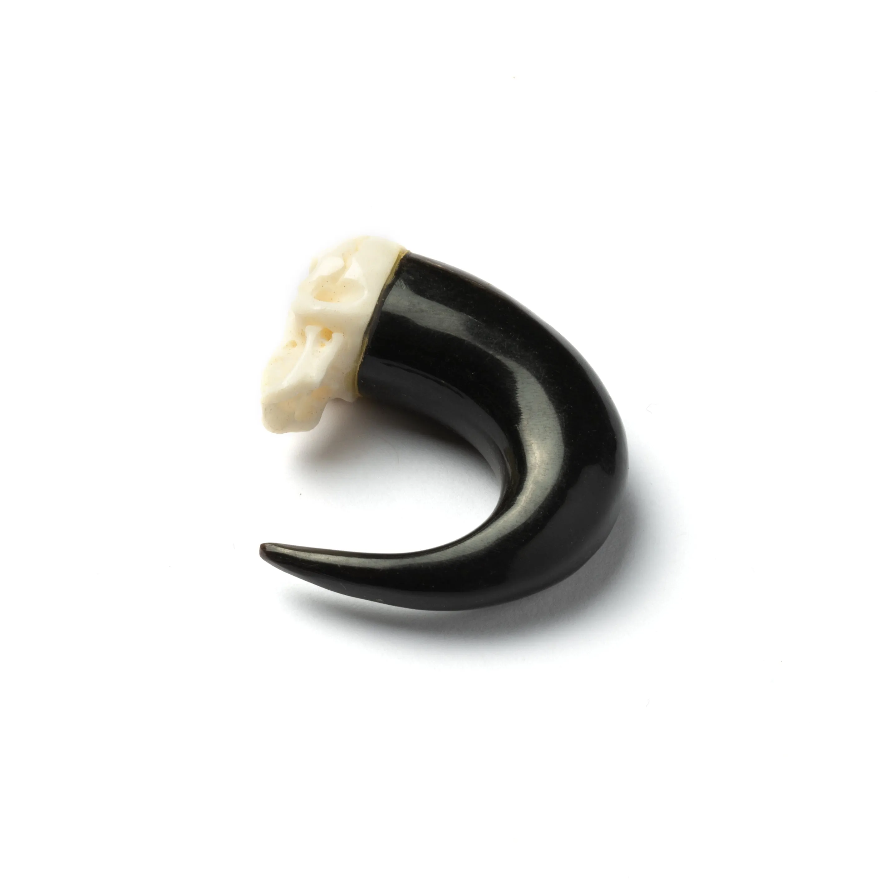 White Skull Gauge Earrings