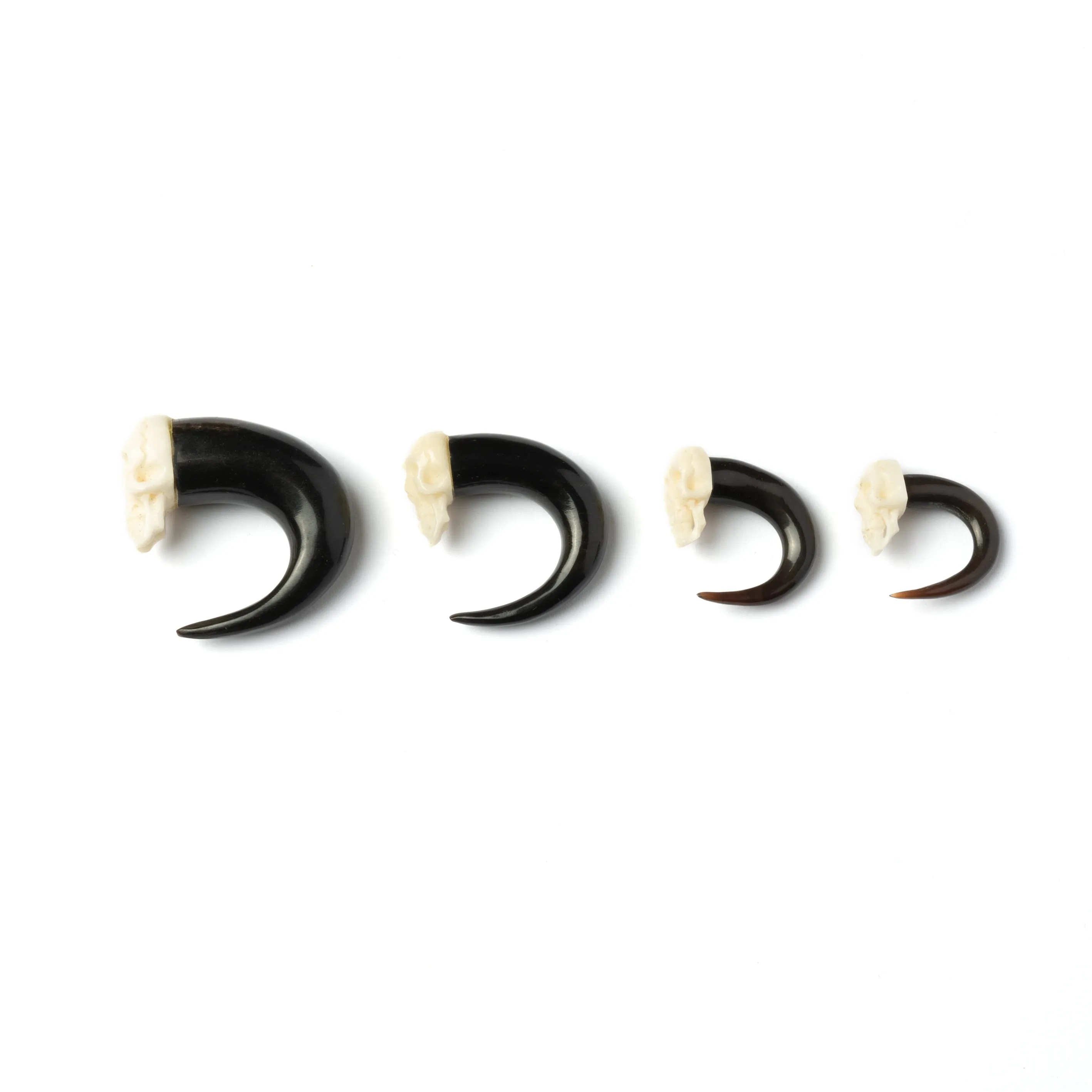 White Skull Gauge Earrings