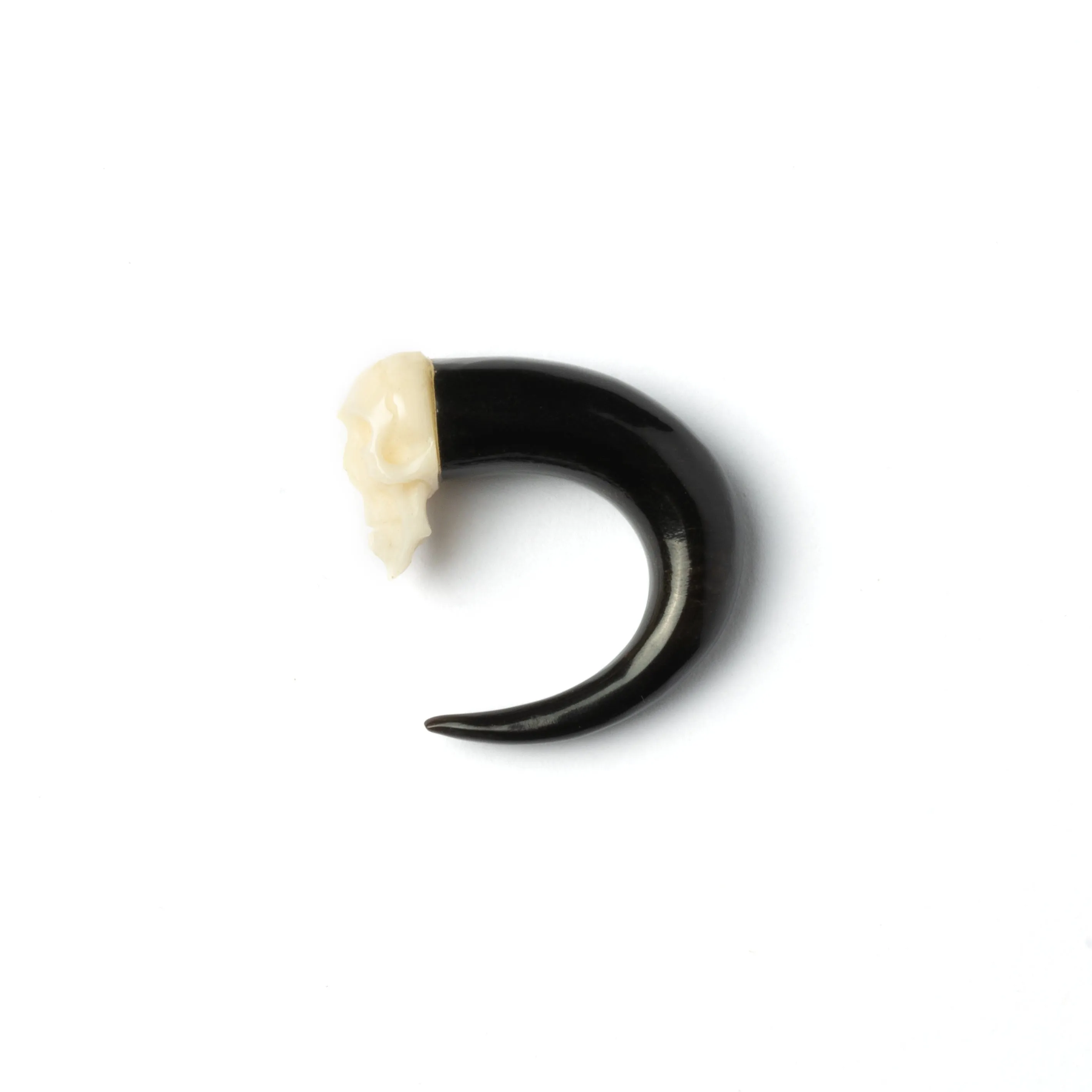 White Skull Gauge Earrings