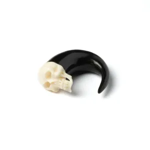 White Skull Gauge Earrings