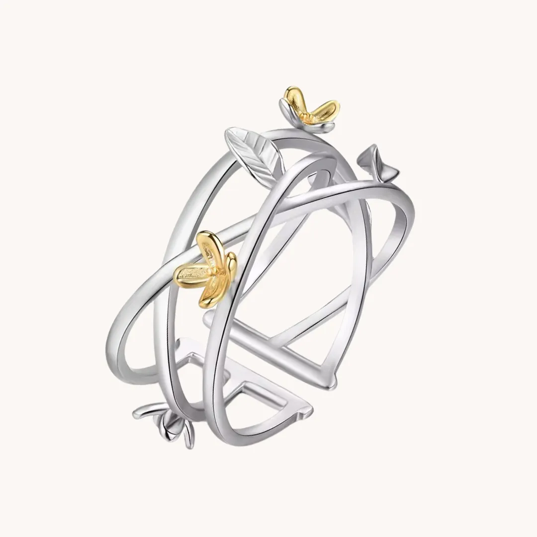 Wildflower Silver Adjustable Ring W.