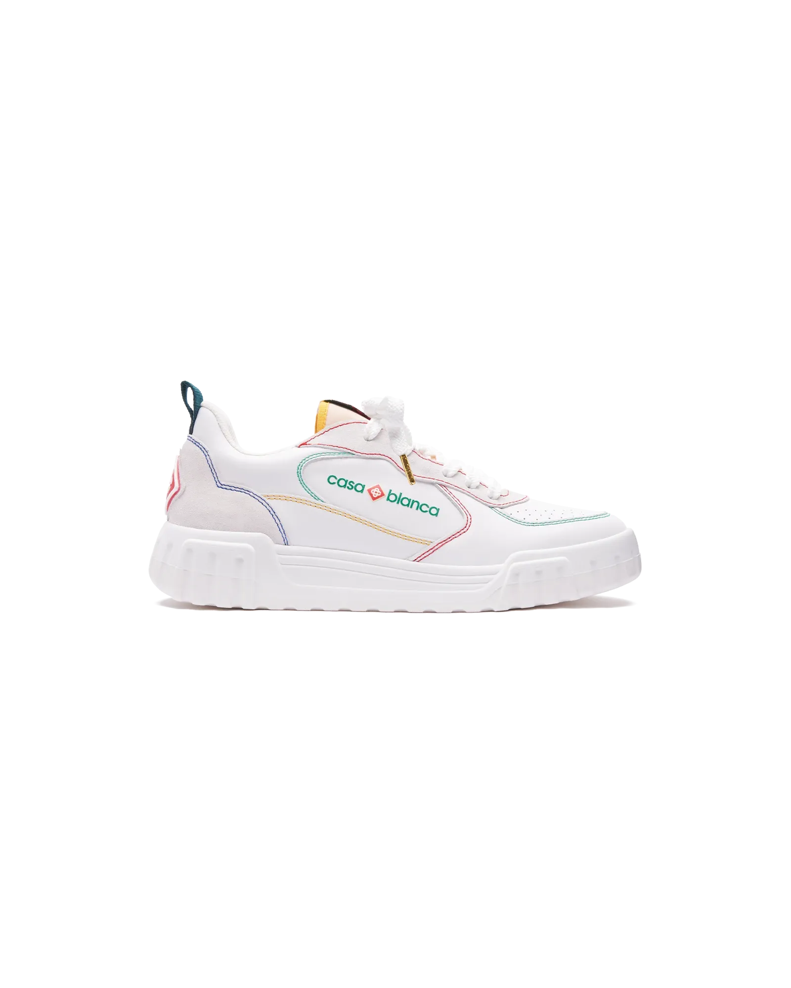 Women's Court White & Multicolour White Sneakers