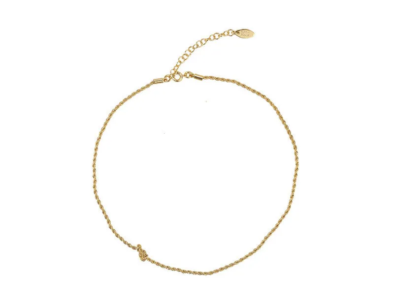 Women's Simple Knotted Necklace Bracelet