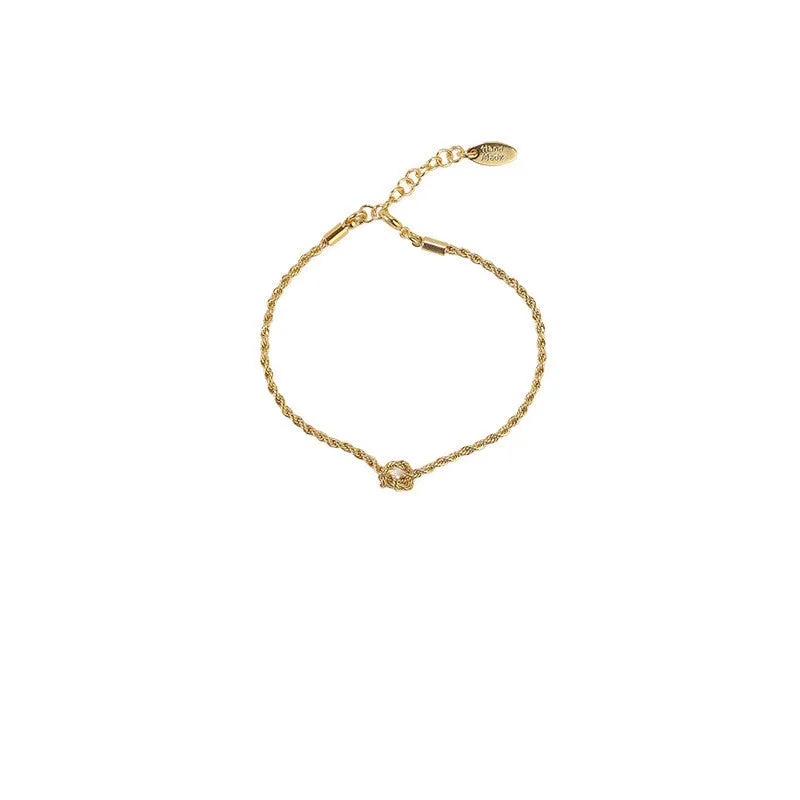 Women's Simple Knotted Necklace Bracelet