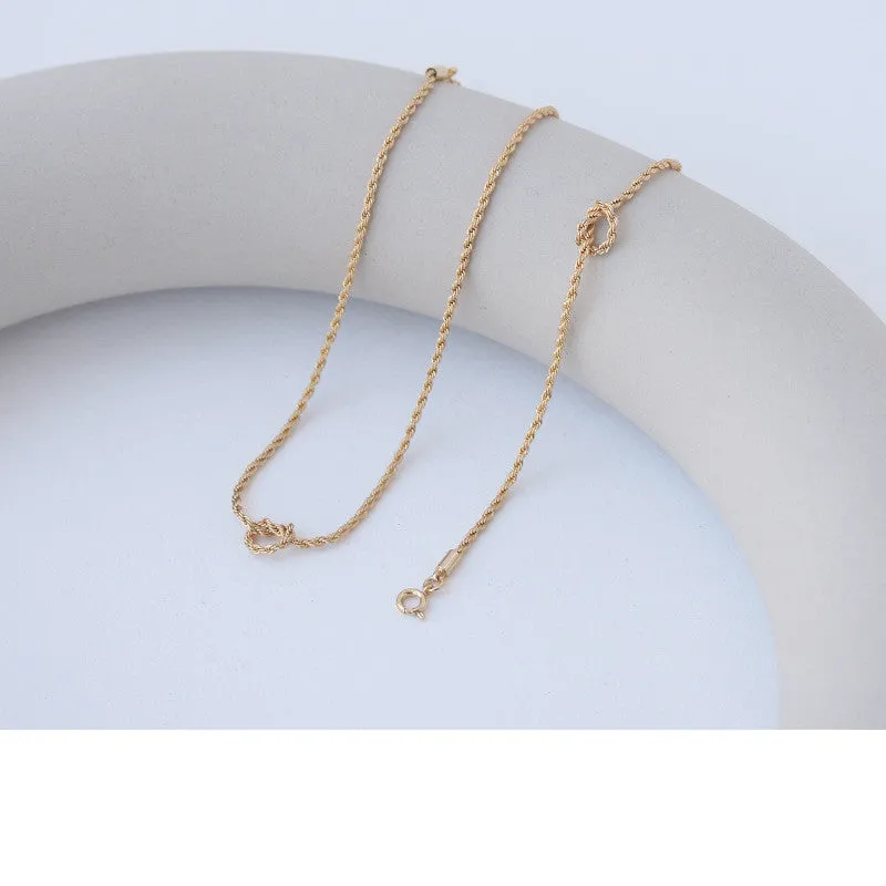 Women's Simple Knotted Necklace Bracelet