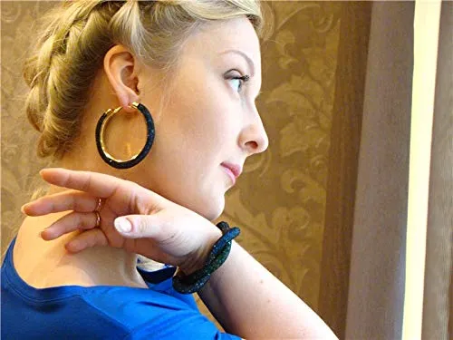 Yellow Chimes Exclusive Crystal-Filled Stylish Fashion Hoops Earrings for Women and Girls
